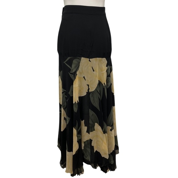 Lily Of the West Maxi Floral Skirt Black Size Small Romantic Goth - Picture 6 of 7